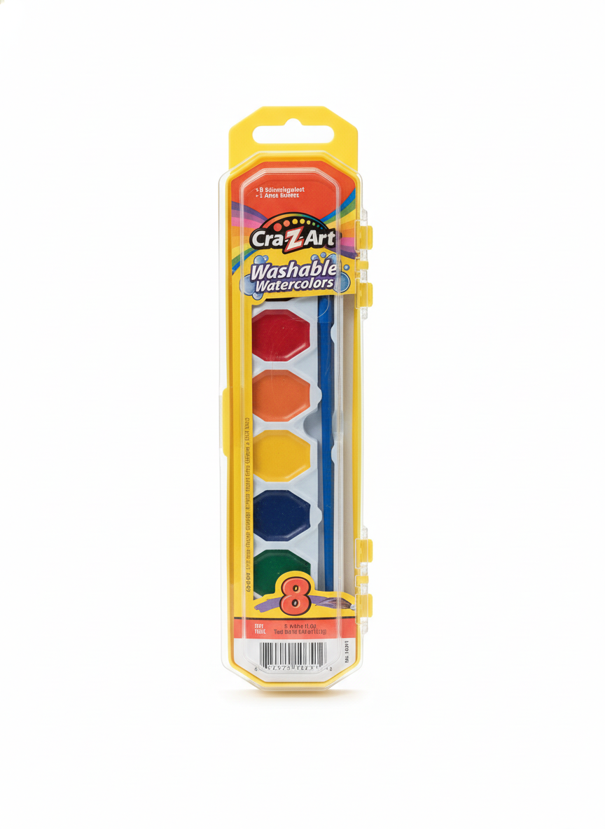 Cra-Z-Art Washable Watercolors, 8 Brilliant Colors