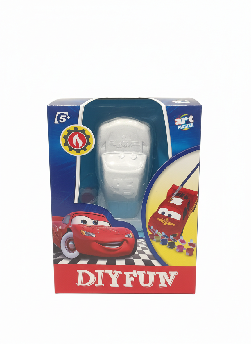 DIY FUN Art Plaster Lightning McQueen Paint Kit