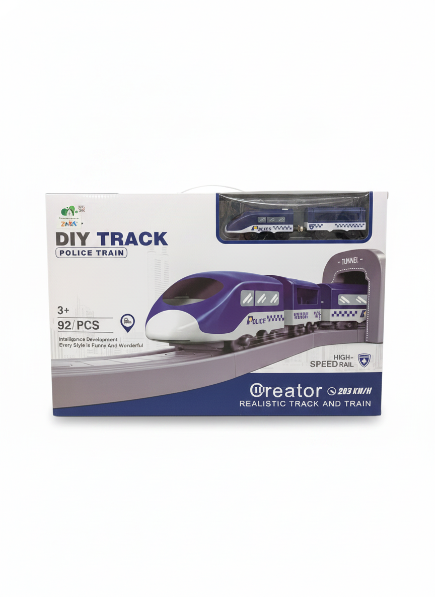 DIY TRACK POLICE TRAIN - Creator High-Speed Rail Set