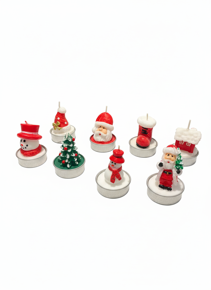 Decorative Christmas Holiday Tea Light Candle Set