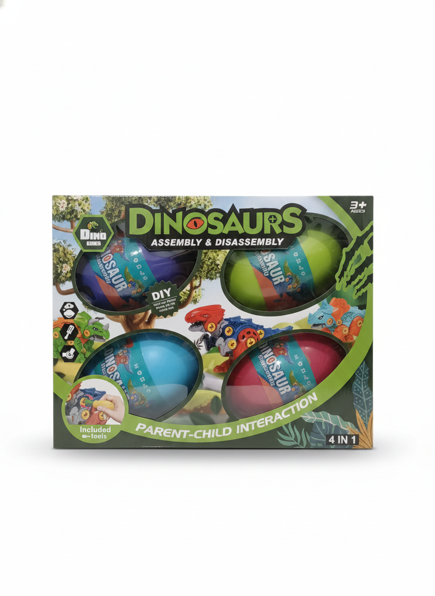 Dino Eggs Dinosaurs Assembly & Disassembly 4 In 1