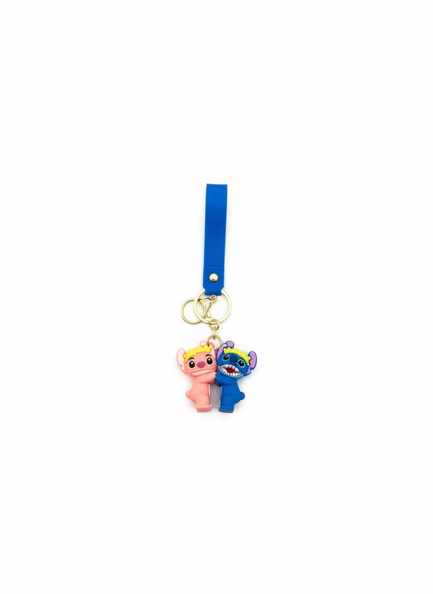 Disney Lilo & Stitch Stitch and Angel Couple Keychain