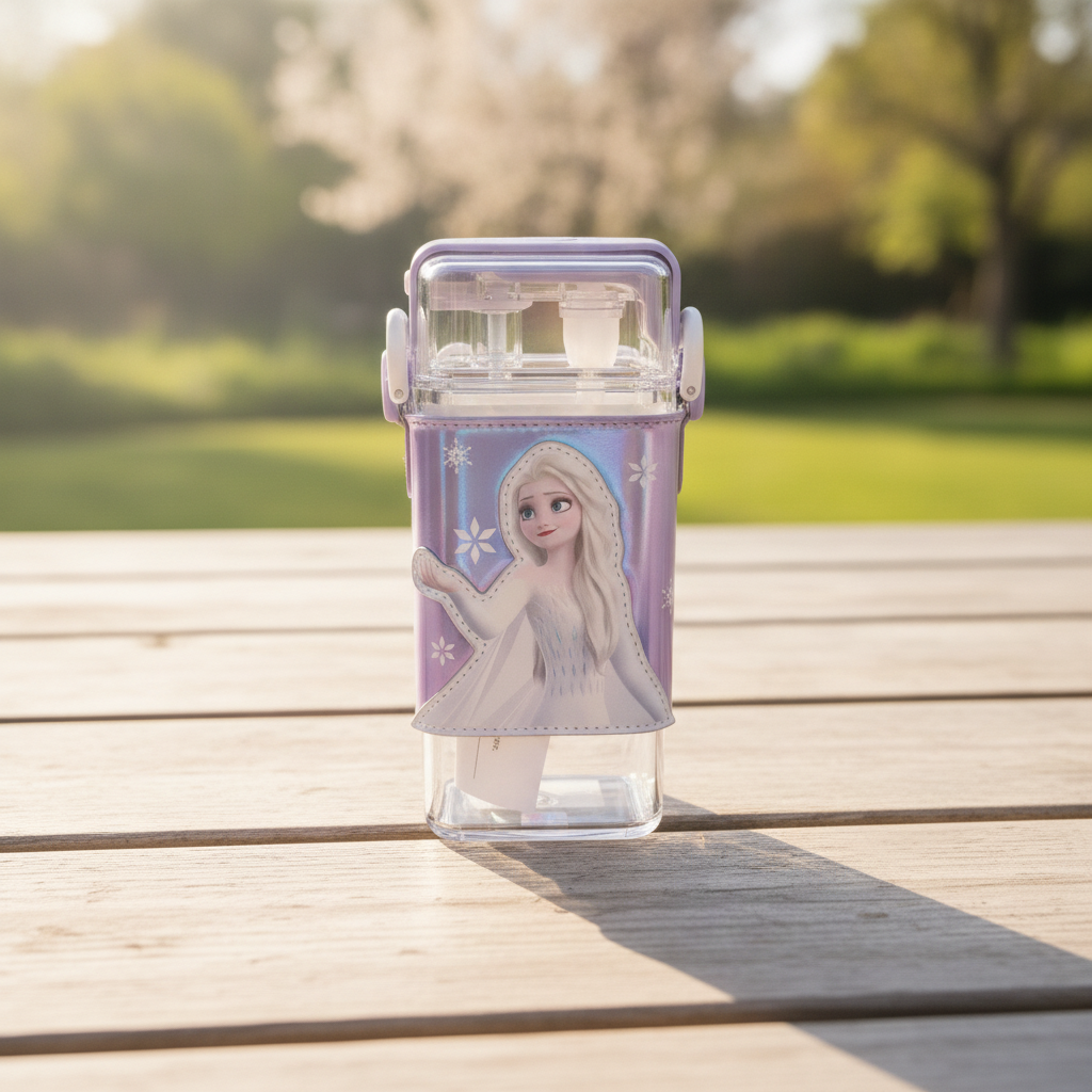 Disney Frozen Elsa Kids Water Bottle with Strap
