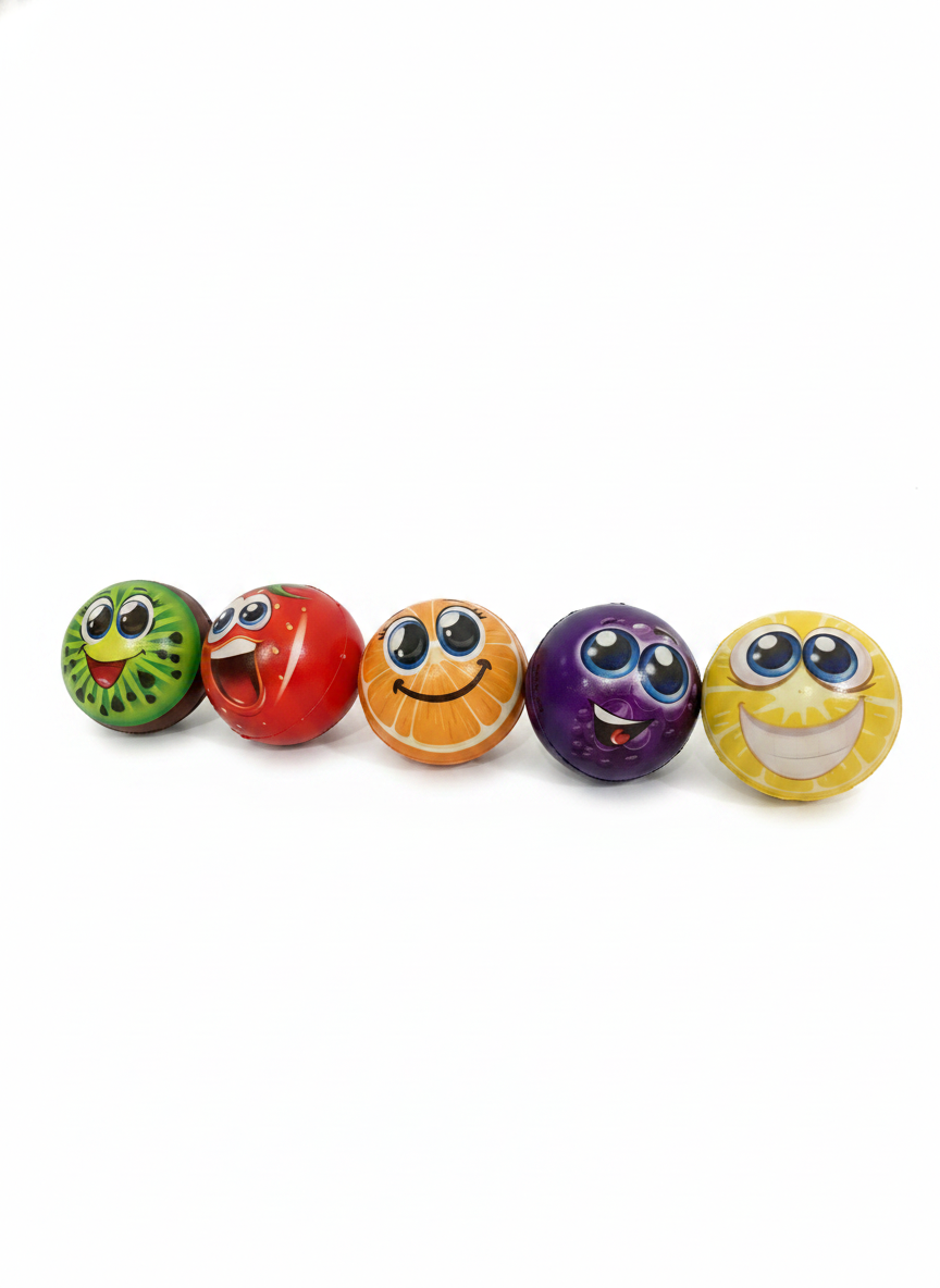Emoji Fruit Bouncy Balls Set