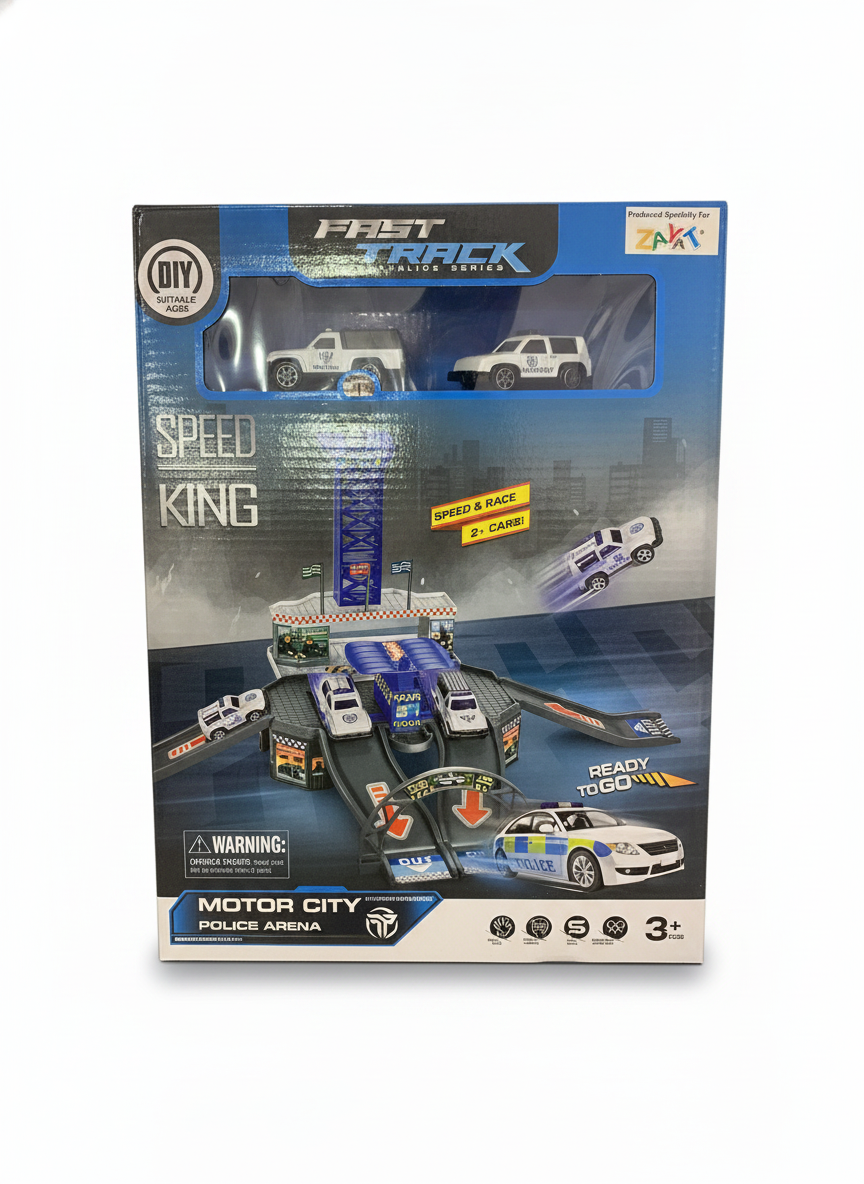 Fast Track Police Series Speed King Motor City Police Arena Playset