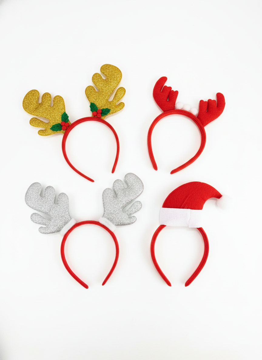 Festive Santa Hat & Holly Christmas Headband