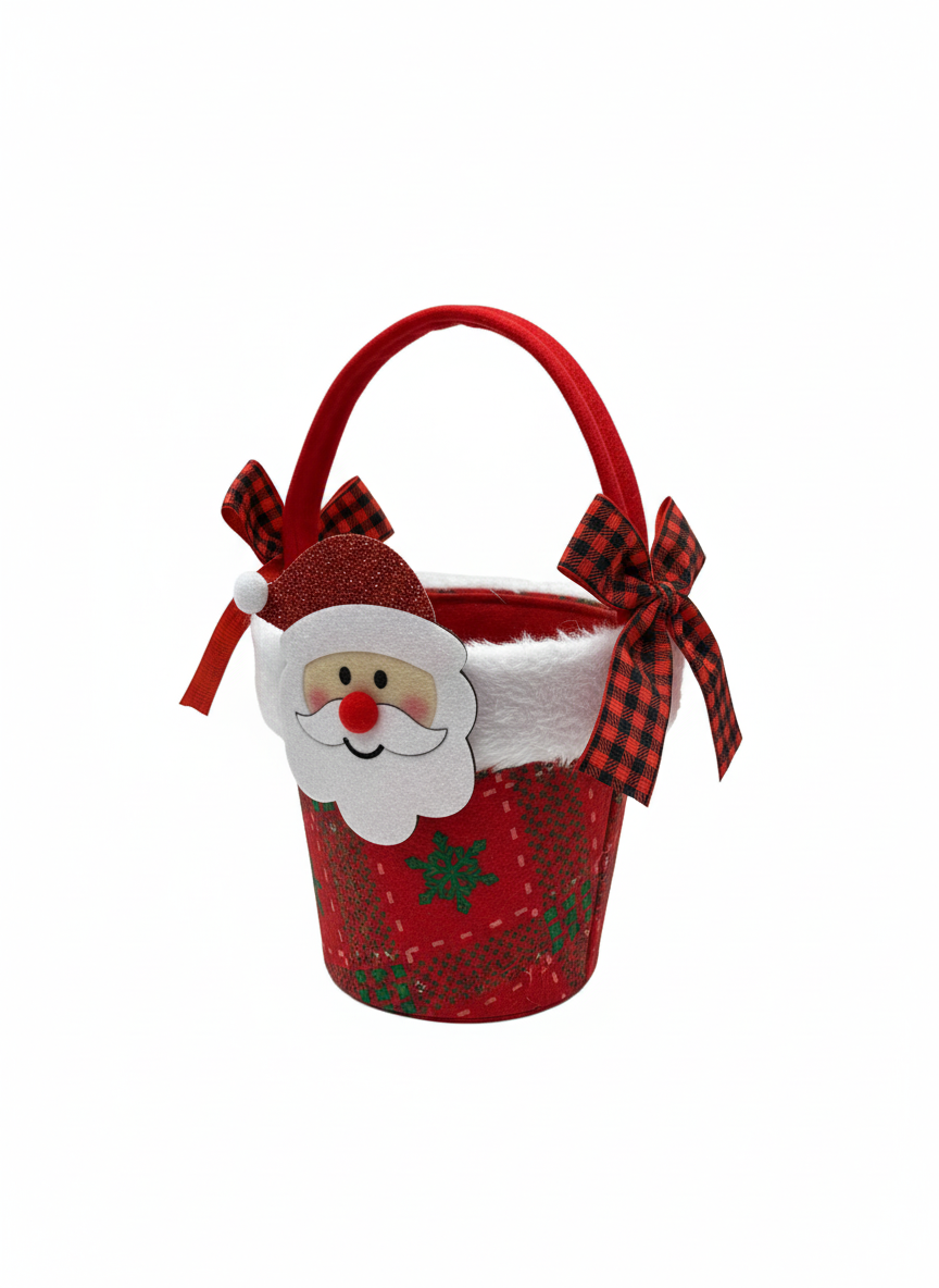 Festive Santa Claus Felt Treat Bucket