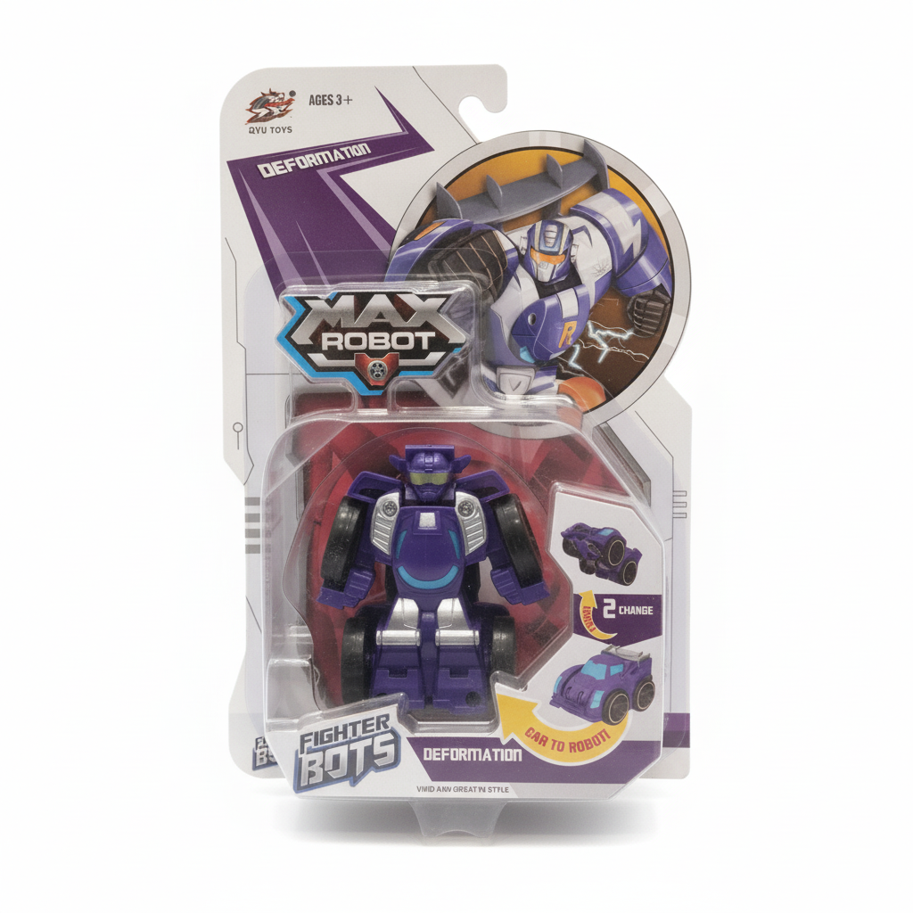 Fighter Bots Max Robot Deformation Toy (Purple)