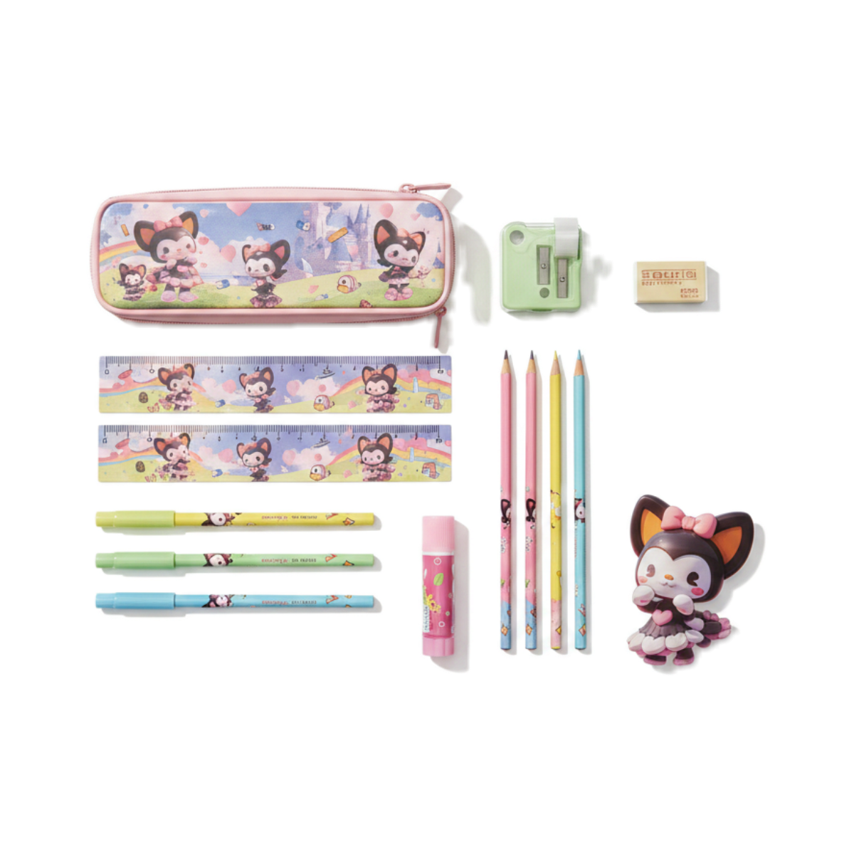 Fun Cartoon Themed School Supplies Set