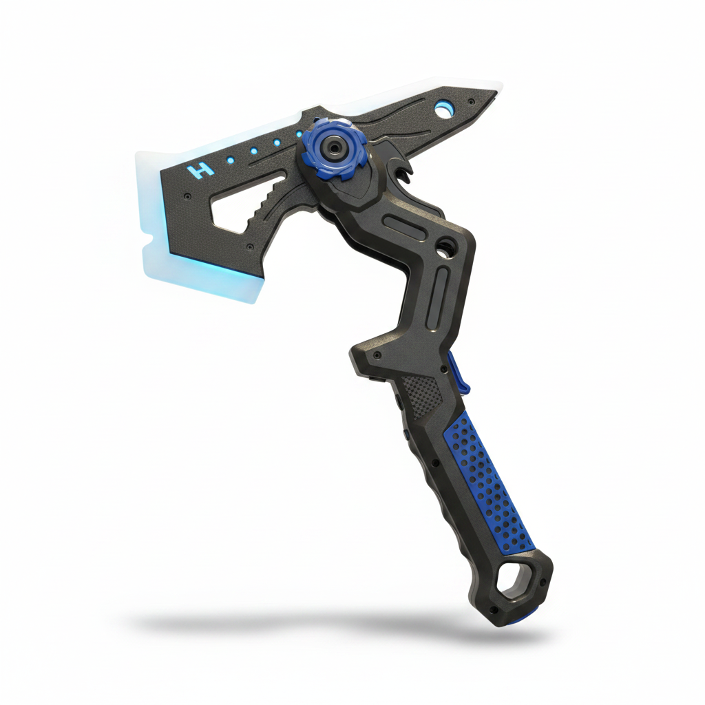 Futuristic Light-Up Toy Axe with Ergonomic Grip