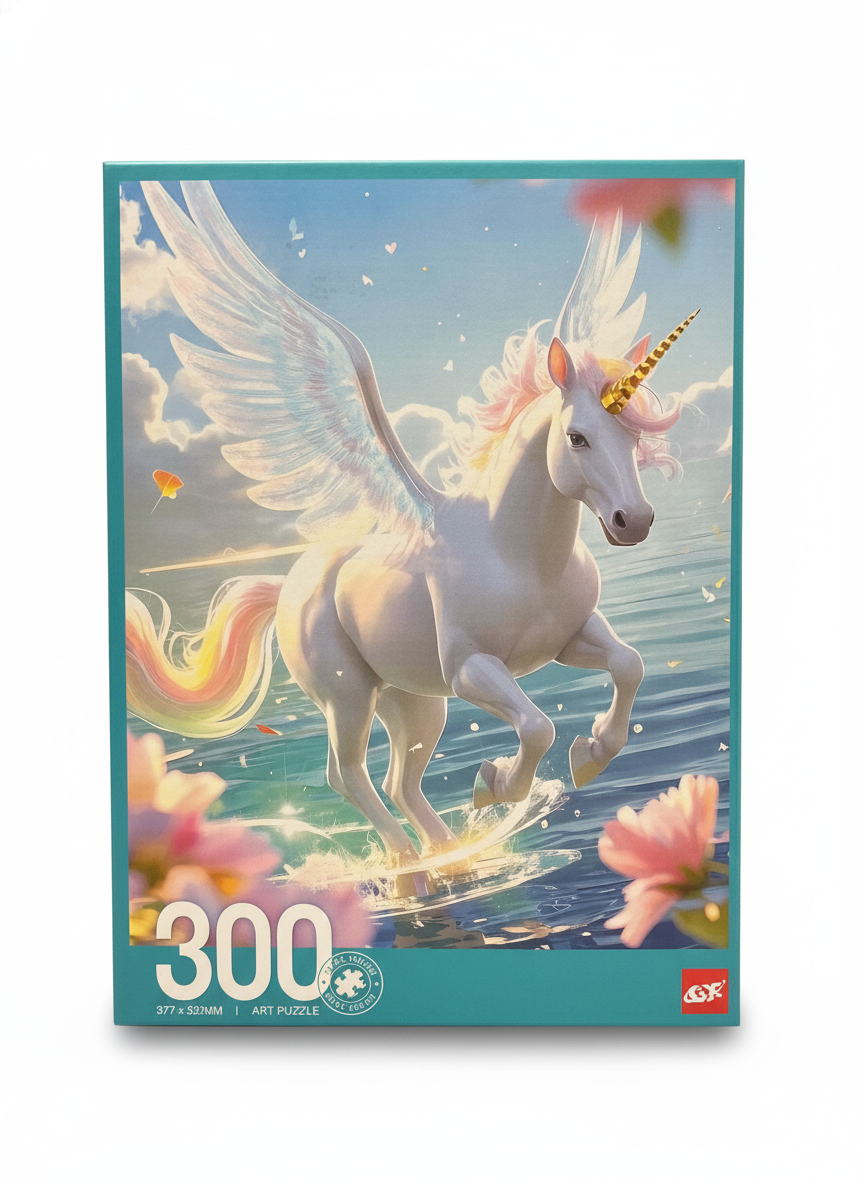 300 Piece Winged Unicorn 'Silky Touch' Art Puzzle