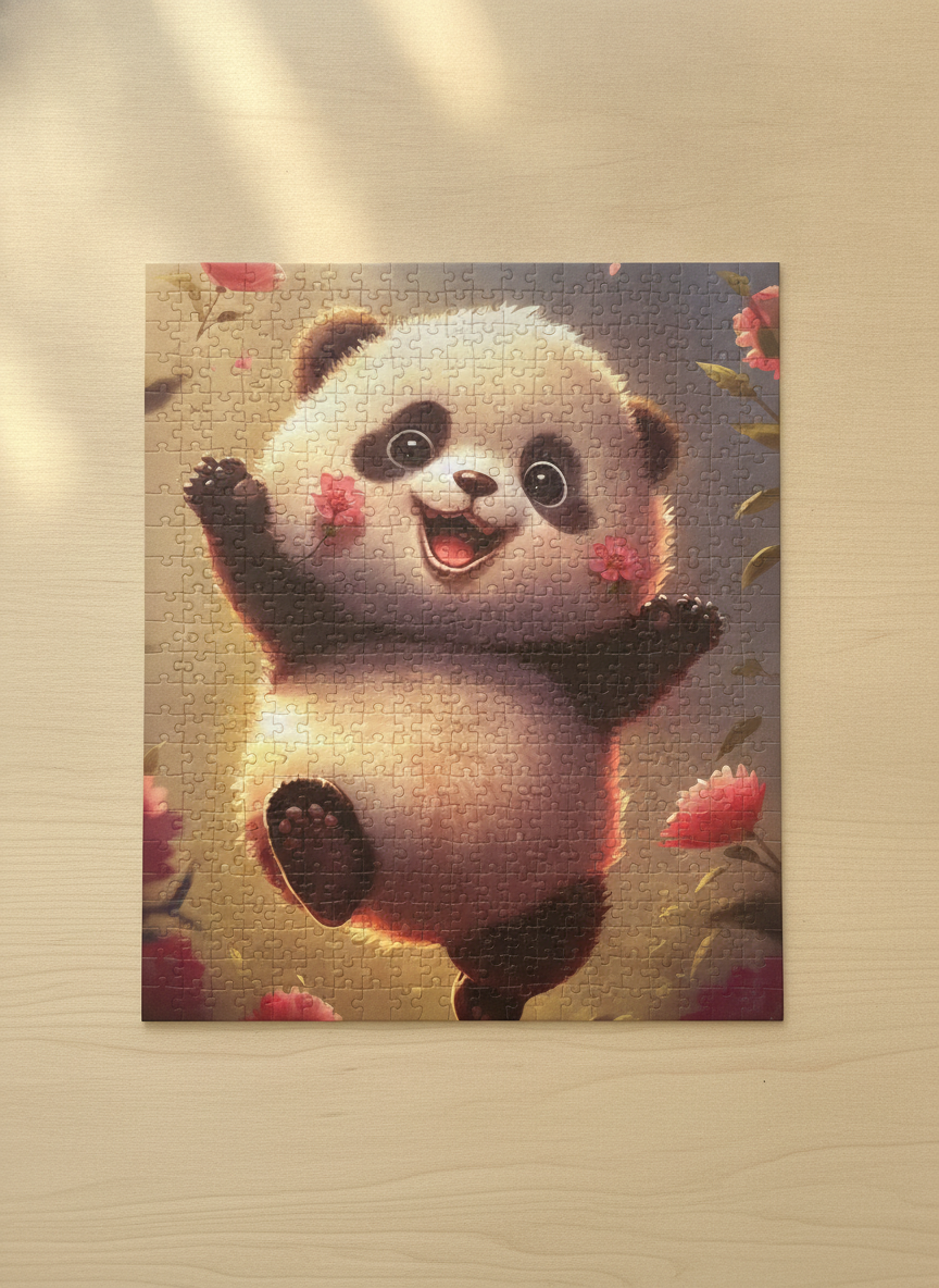 Silky Touch Panda Art Puzzle - 300 Pieces