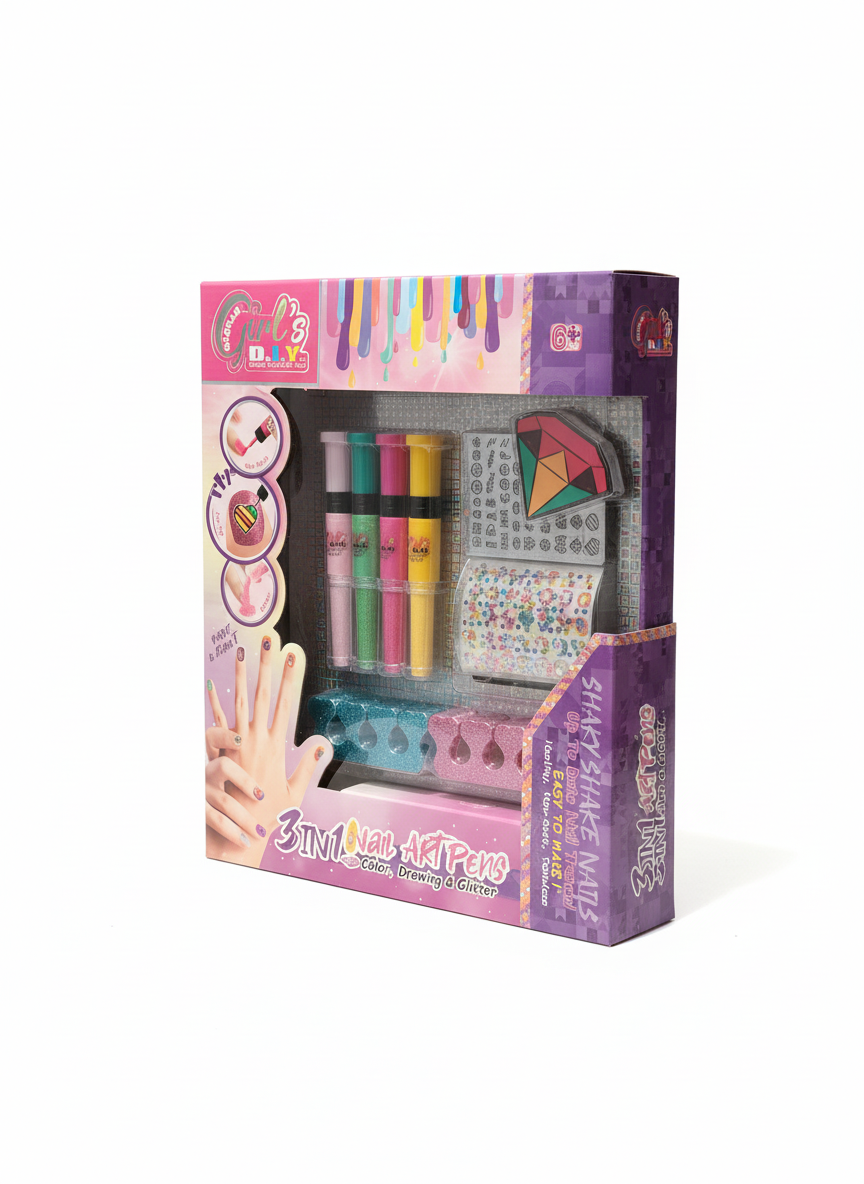Girl's D.I.Y. Studio Shake Shake Nails 3 IN 1 Nail Art Pens