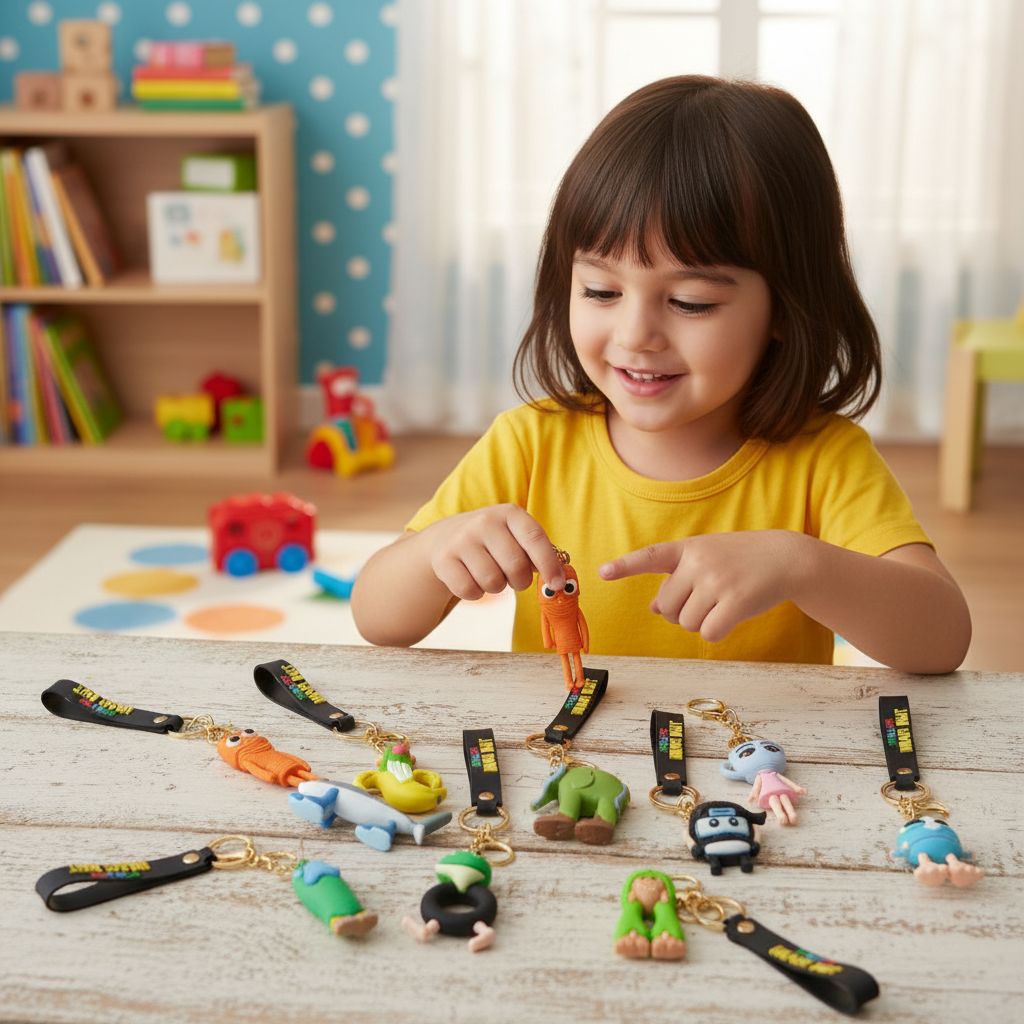 HEAD NUT Cartoon Character Keychains