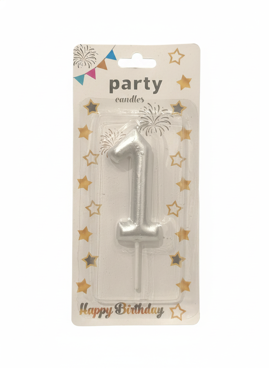Happy Birthday Party Candles Number 1