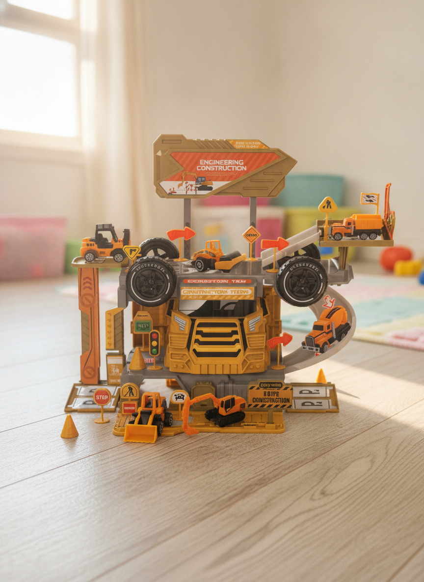 Heavy Truck Engineering Alloy Car Track Building Set