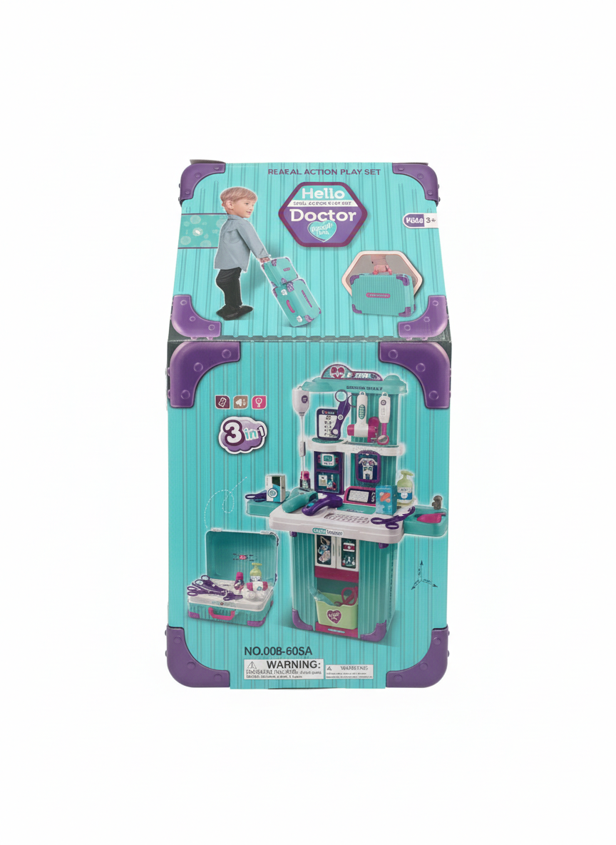 Hello Doctor Real Action Play Set - 3-in-1 Medical Trolley