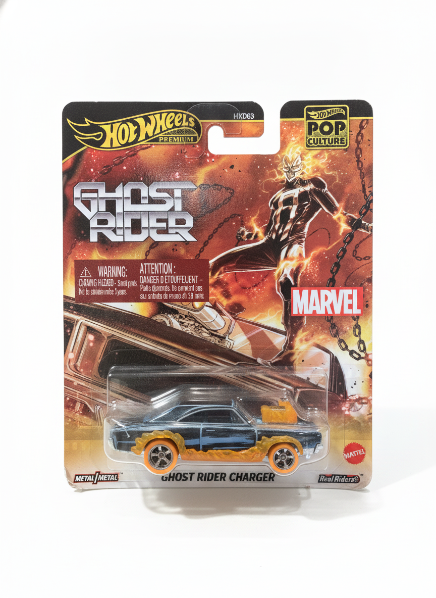 Hot Wheels Premium Pop Culture Marvel Ghost Rider Charger