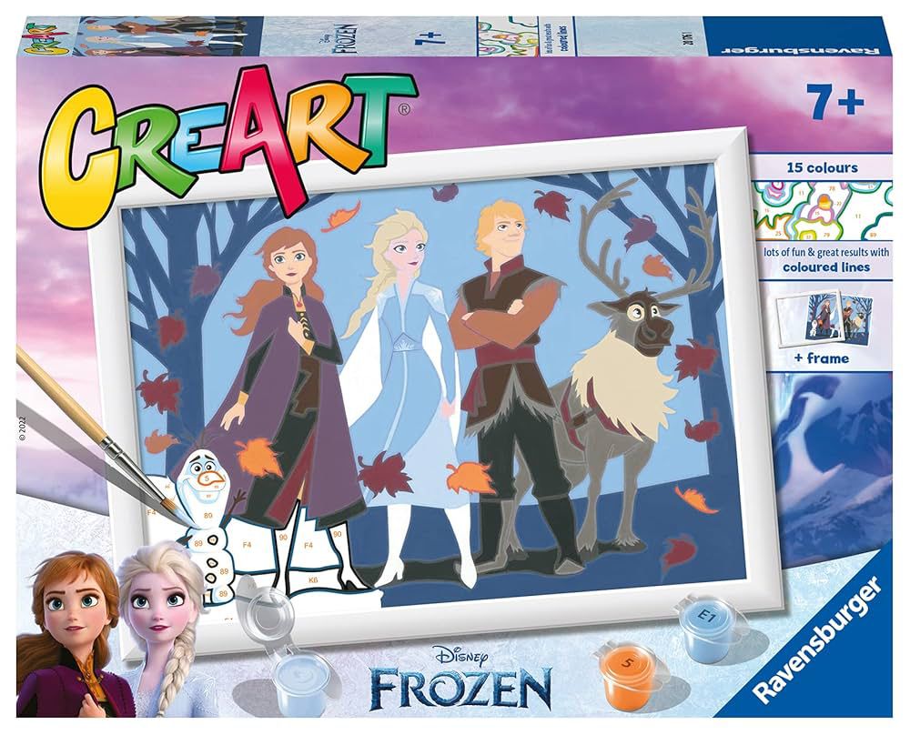 Ravensburger Creart Painting Numbers Frozen Colored Frame