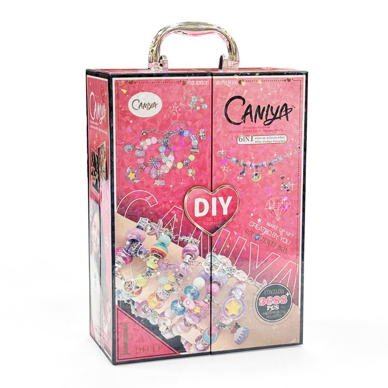 Caniya 6-In-1 DIY Make Up Set Jewel Box Double Door 3688 PCS