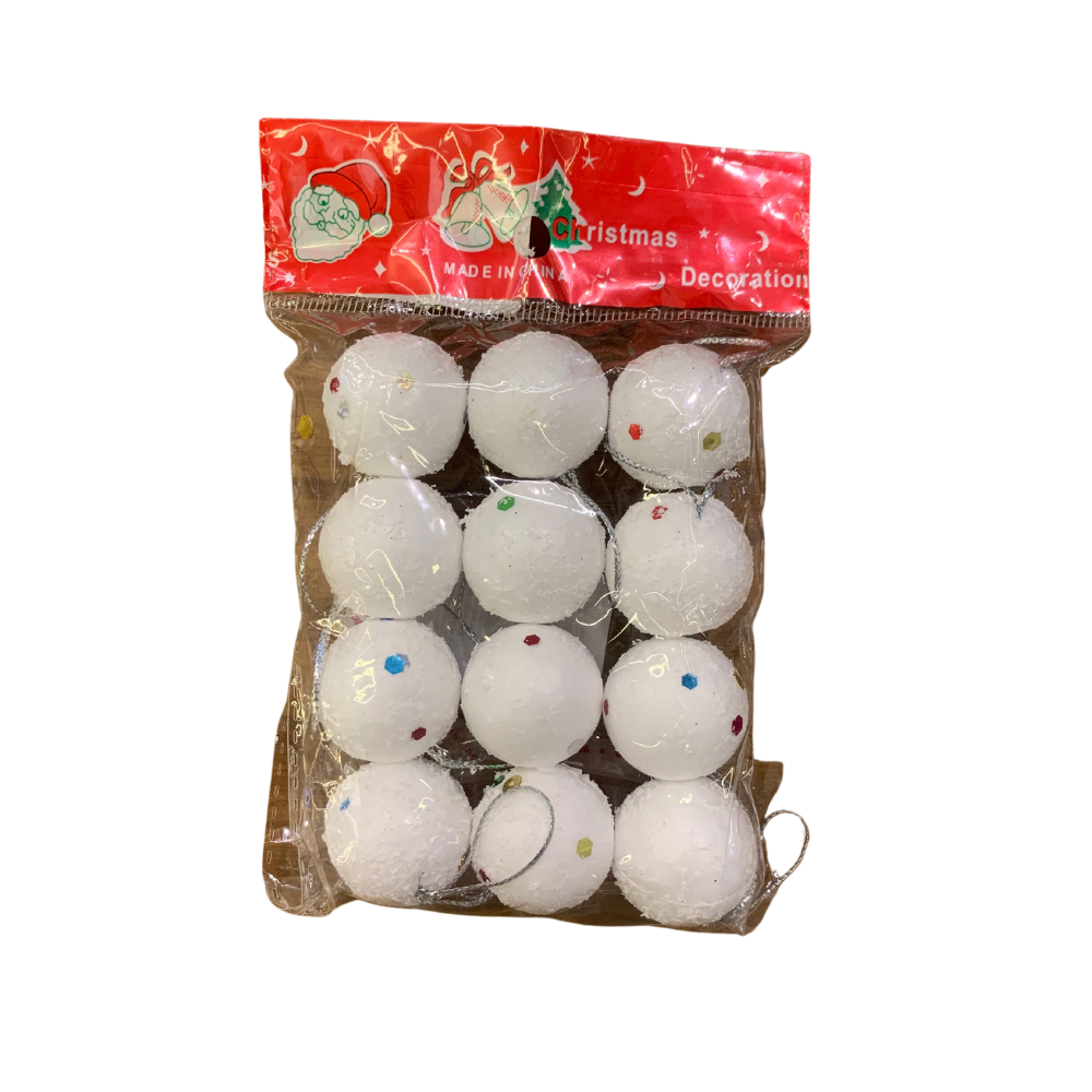 Christmas Snow Balls Tree Decoration
