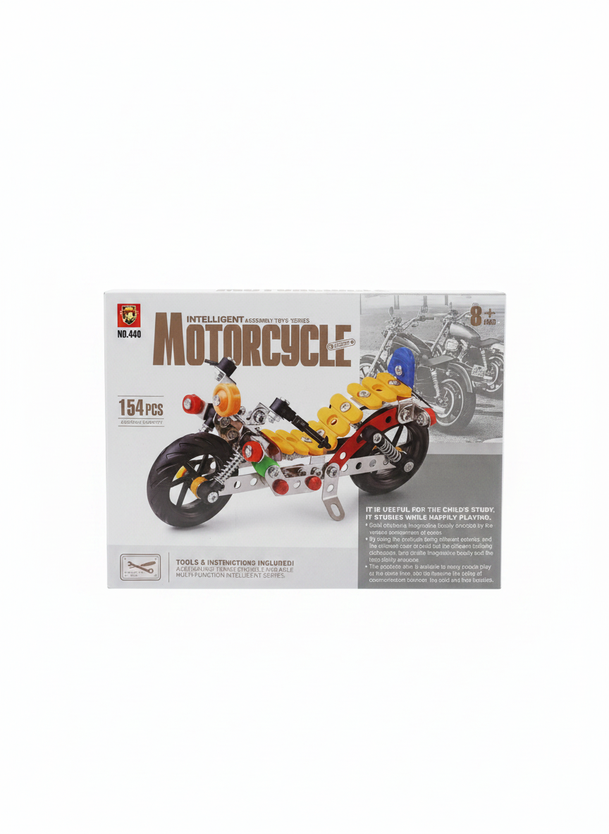 Intelligent Assembly Toys Series: Motorcycle Building Kit (No. 440)