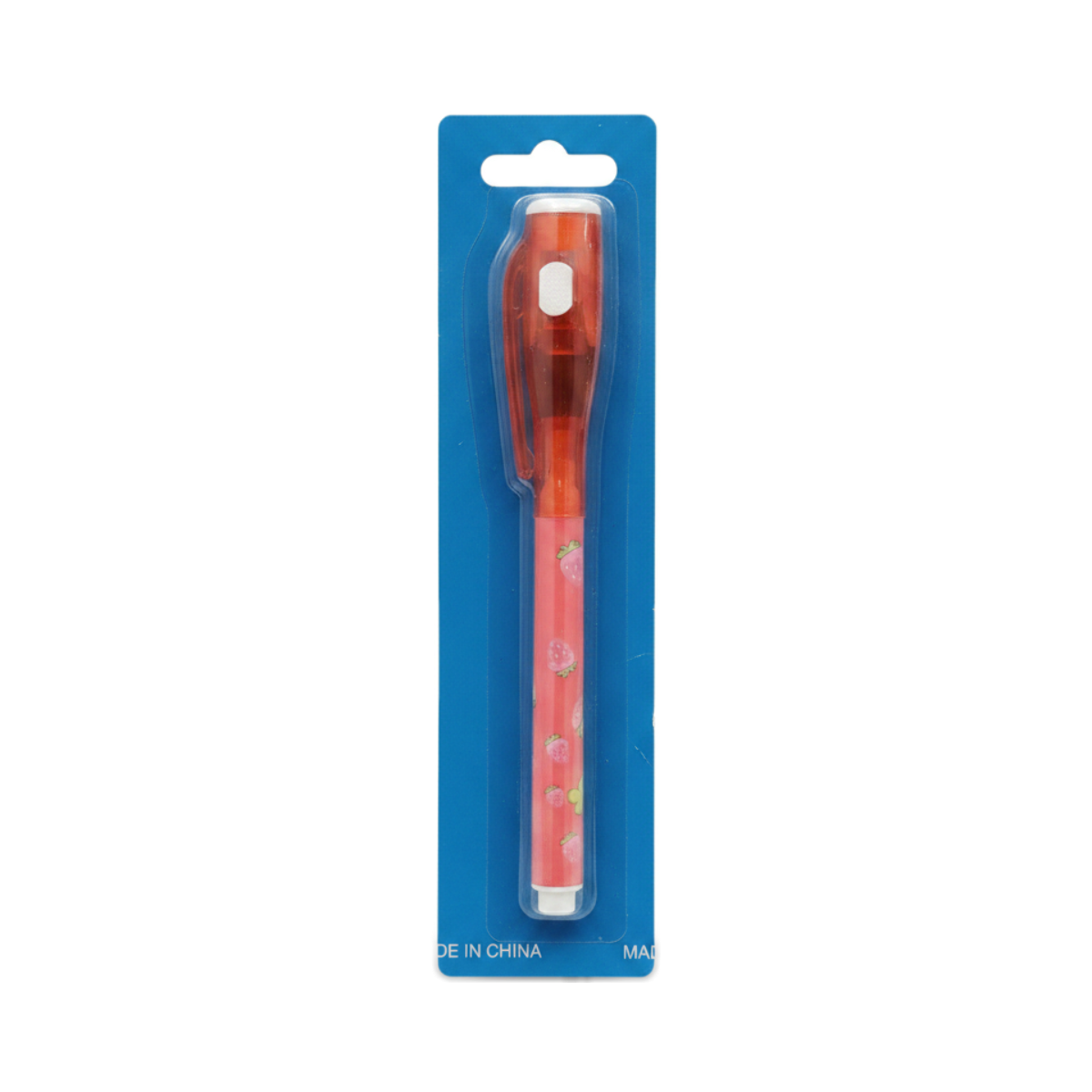 Invisible Ink Pen with UV Light (Strawberry Design)