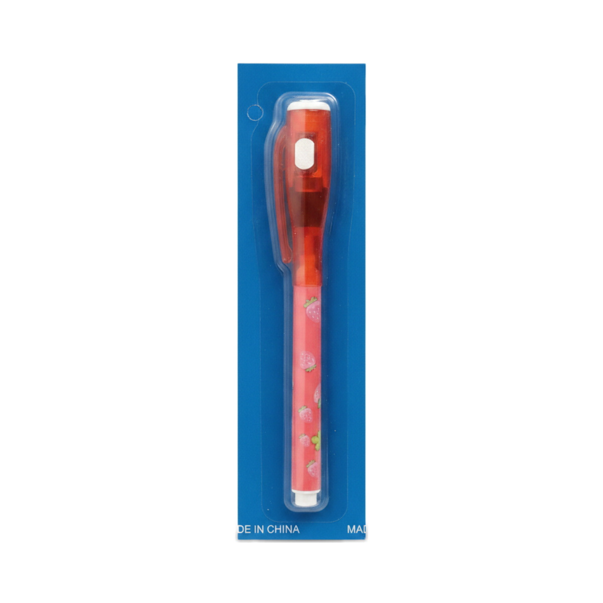 Invisible Ink Pen with UV Light (Strawberry Design)