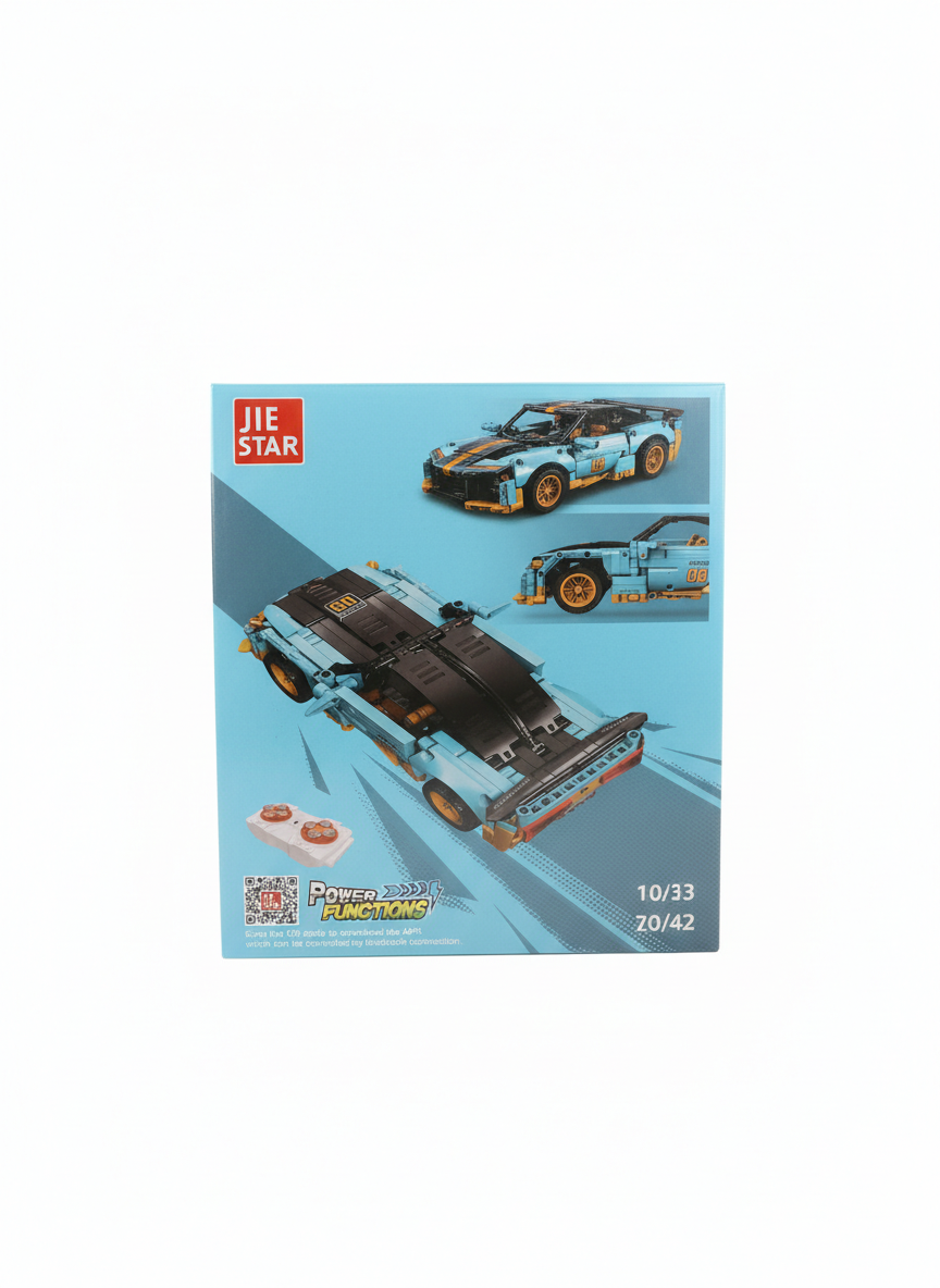 JIE STAR Corvette Racing Car Building Block Set with Power Functions