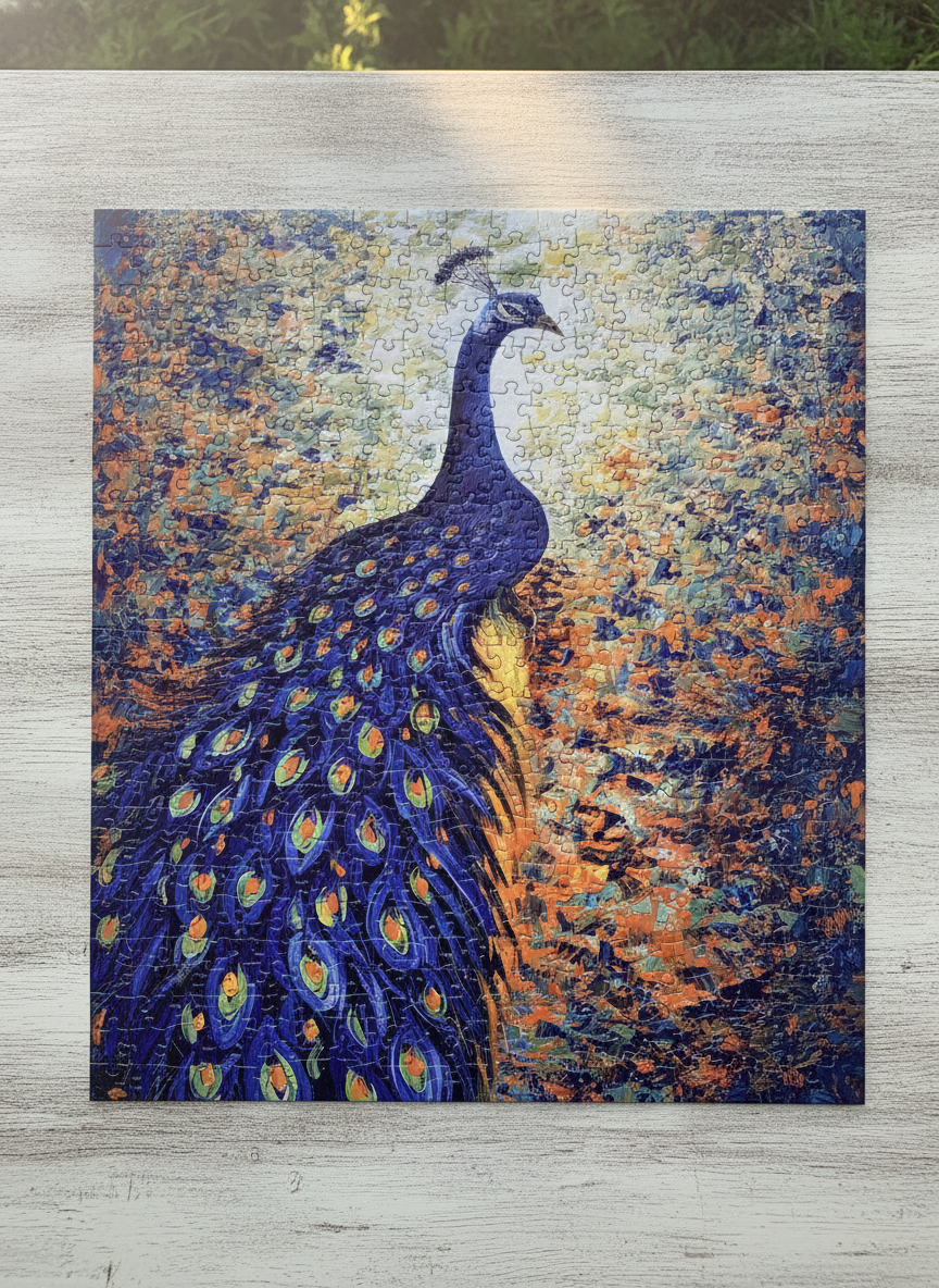 Jigsaw Puzzle - Impressionistic Peacock