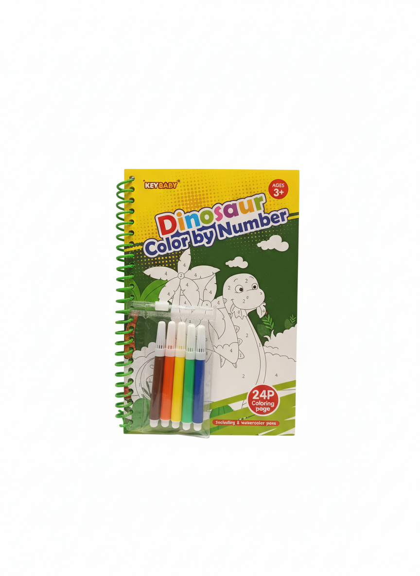 KEY BABY Dinosaur Color by Number