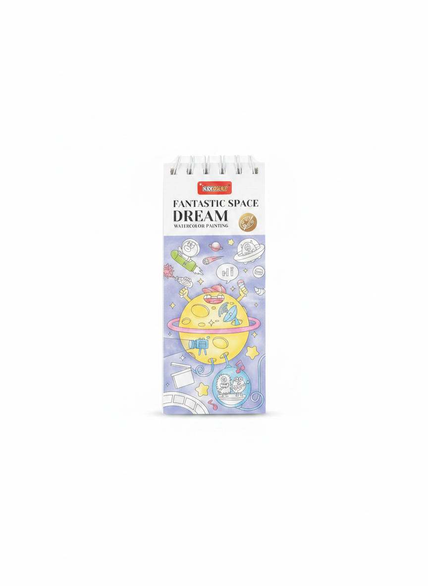 KEYBABY FANTASTIC SPACE DREAM WATERCOLOR PAINTING