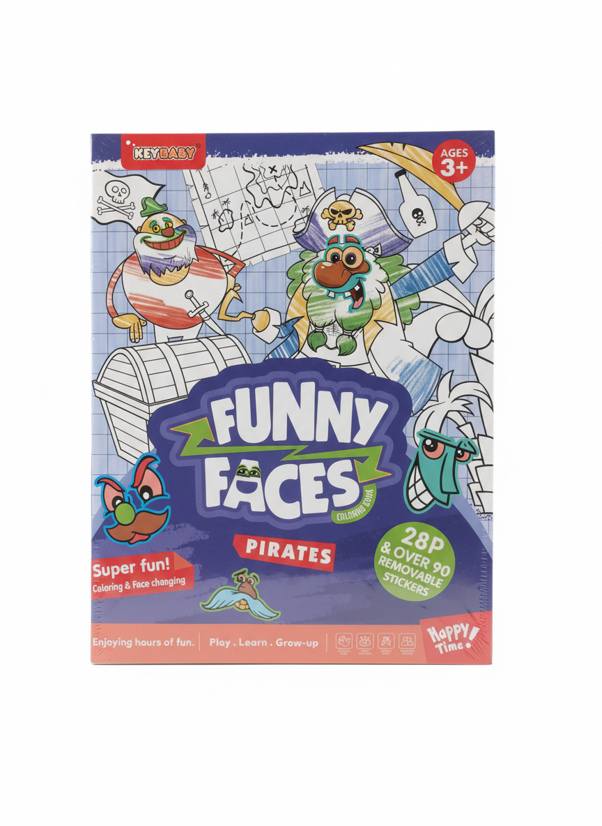 KEYBABY Funny Faces Pirates Coloring Book