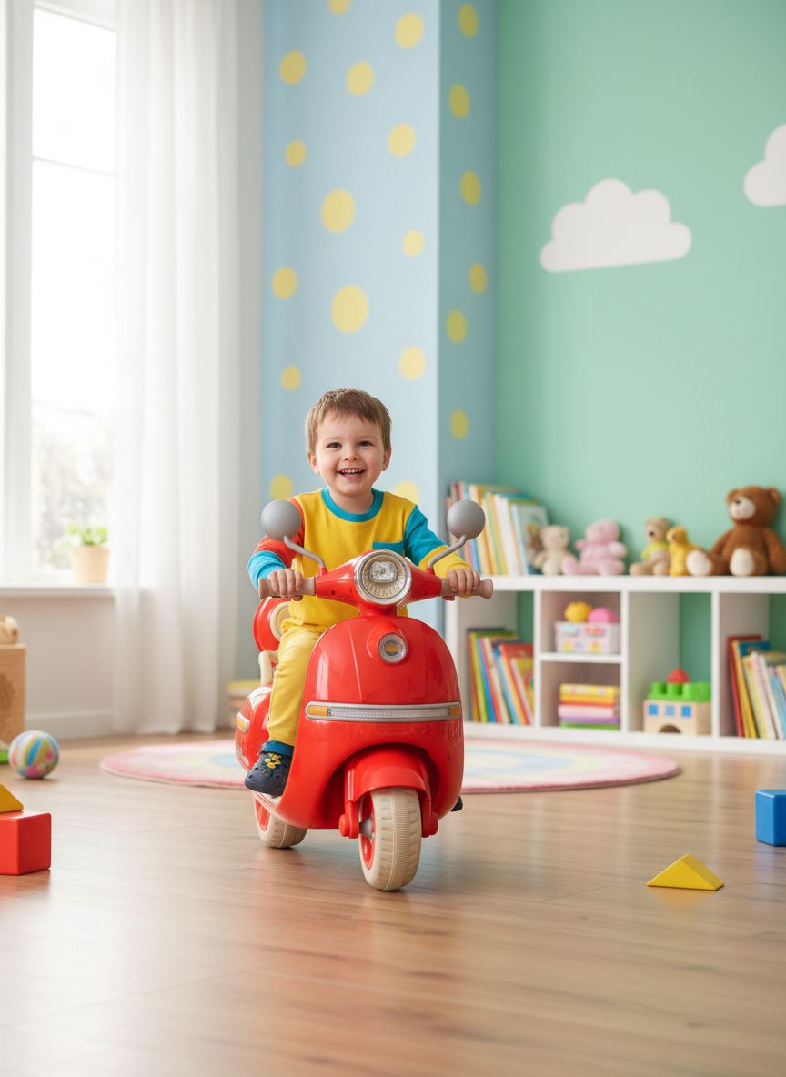 Kids' Classic Retro Ride-On Scooter