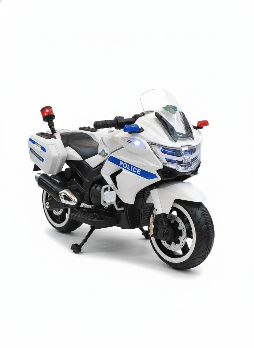 Kids' Electric Police Motorcycle Ride-On Toy