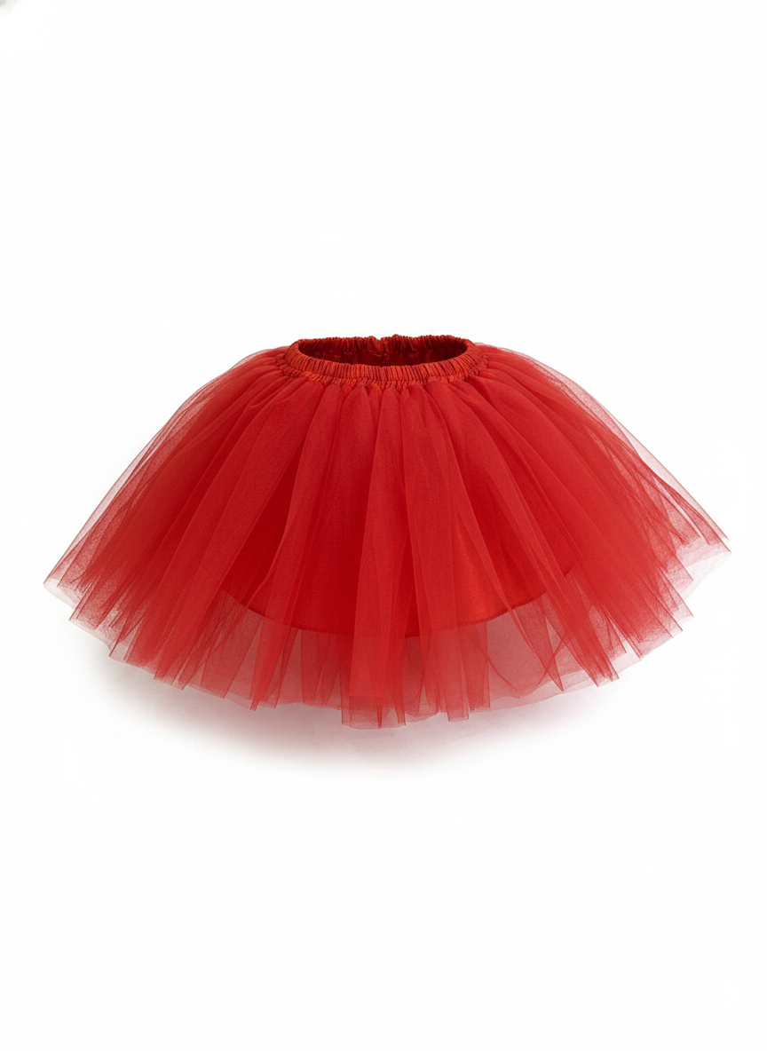 Kids' Classic Red Tulle Tutu Skirt