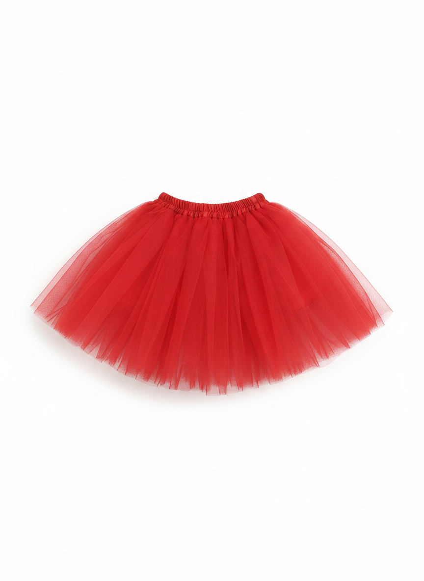Kids' Classic Red Tulle Tutu Skirt