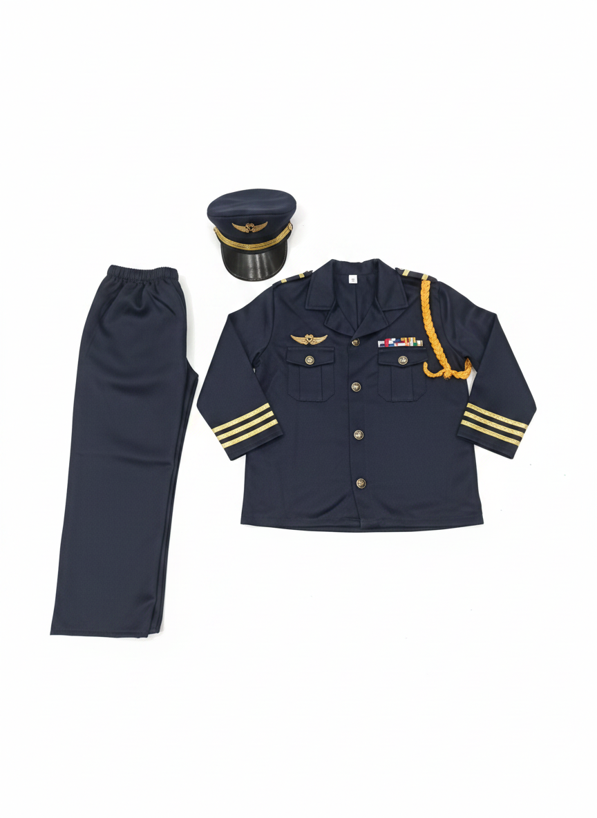 Kids Deluxe Pilot Role Play Costume Set