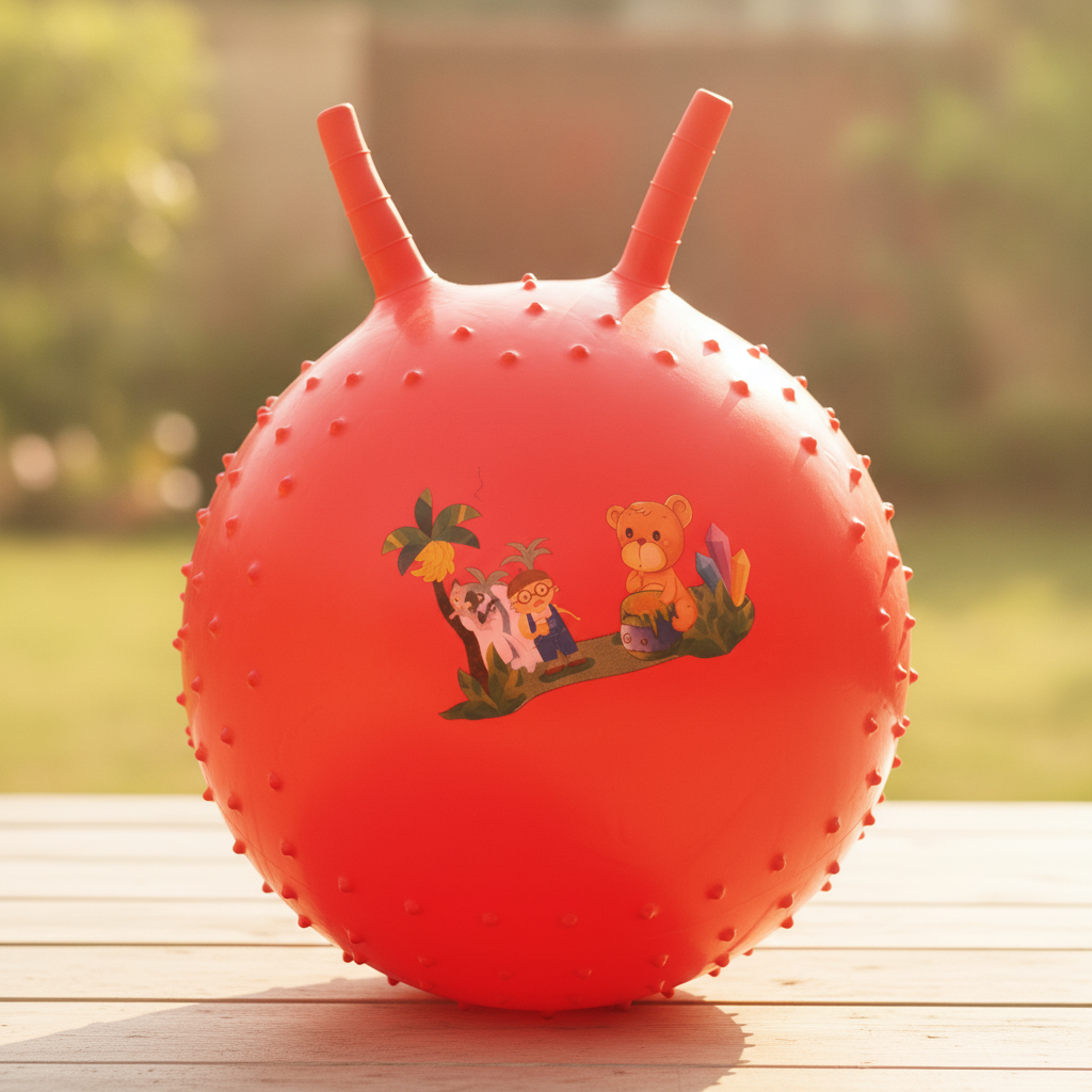 Kids' Red Textured Bouncy Hopper Ball