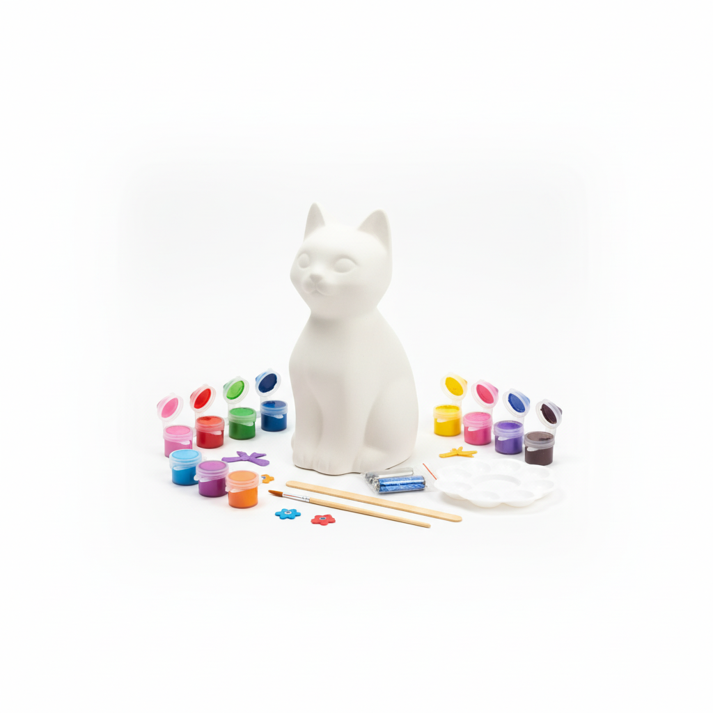 Klever Kids Kits: Paint Your Cat Lamp Painting Kit