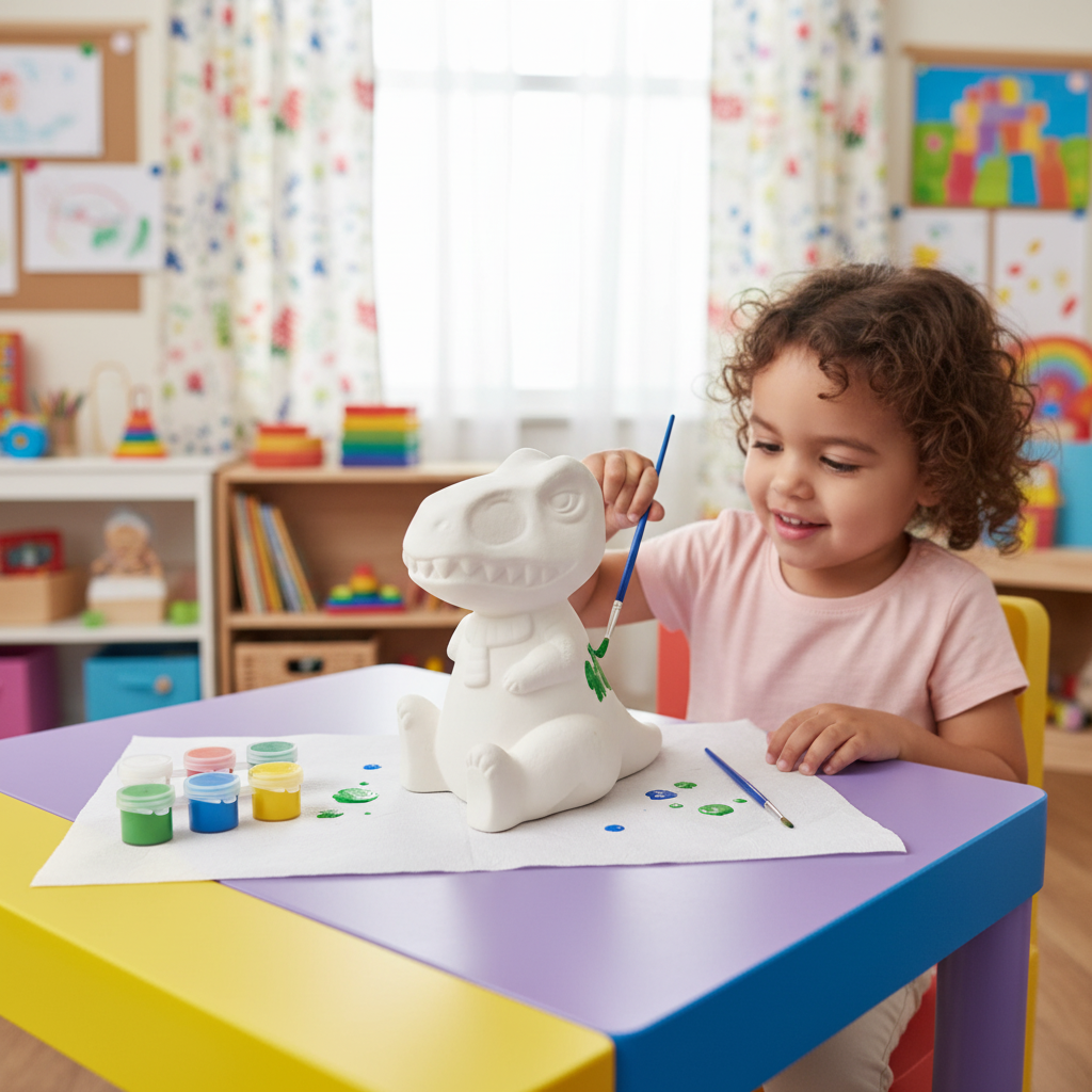 Klever Kids Paint Your Dinosaur Lamp Painting Kit