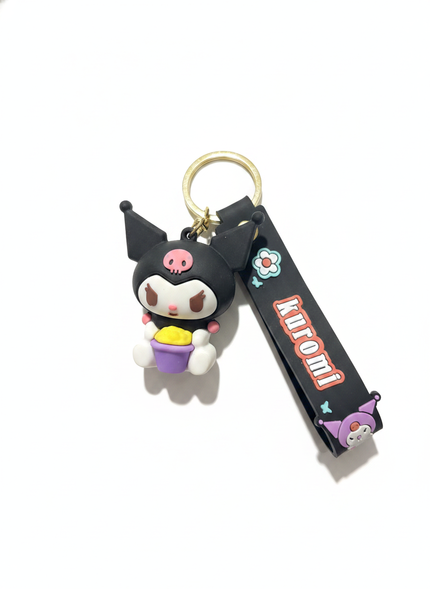 Kuromi Popcorn Bucket Character Keychain