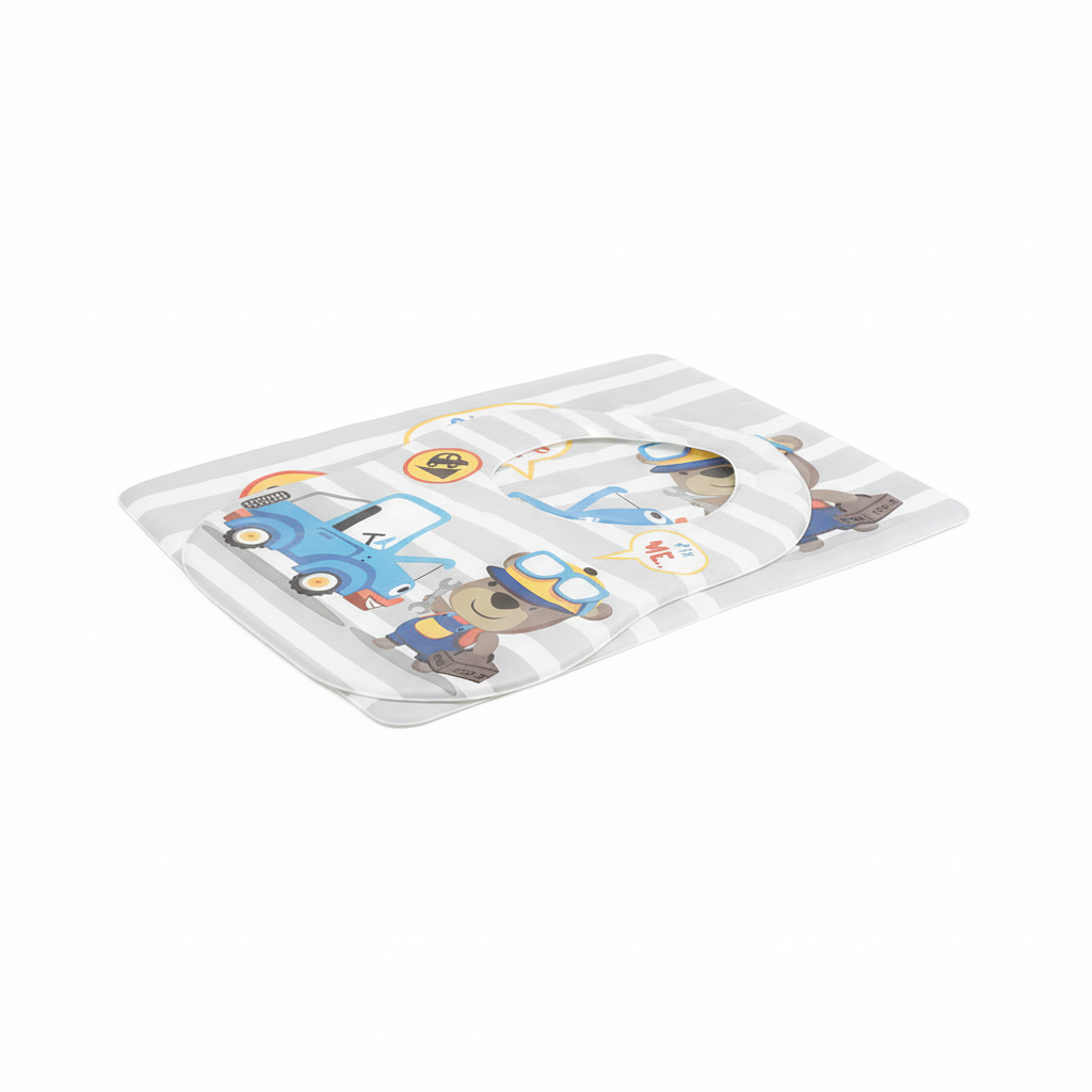 LA FRUTTA Baby Bibs & Eating Mat (Mechanic Bear & Truck Design)