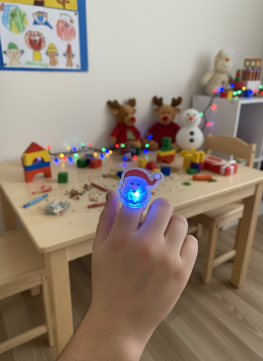 Light-Up Santa Claus Festive Ring