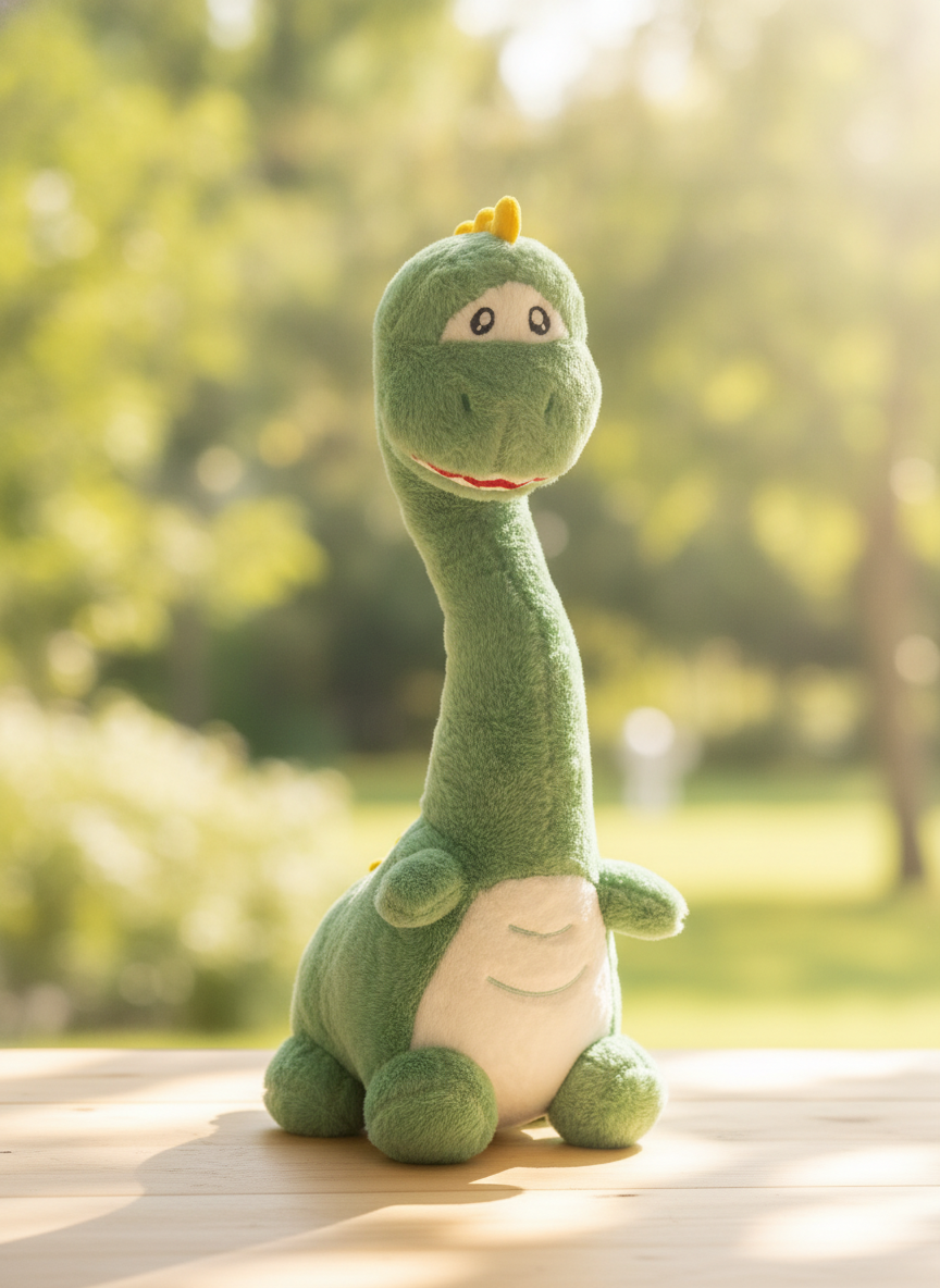 Long-Neck Green Dinosaur Plush Toy (60cm)