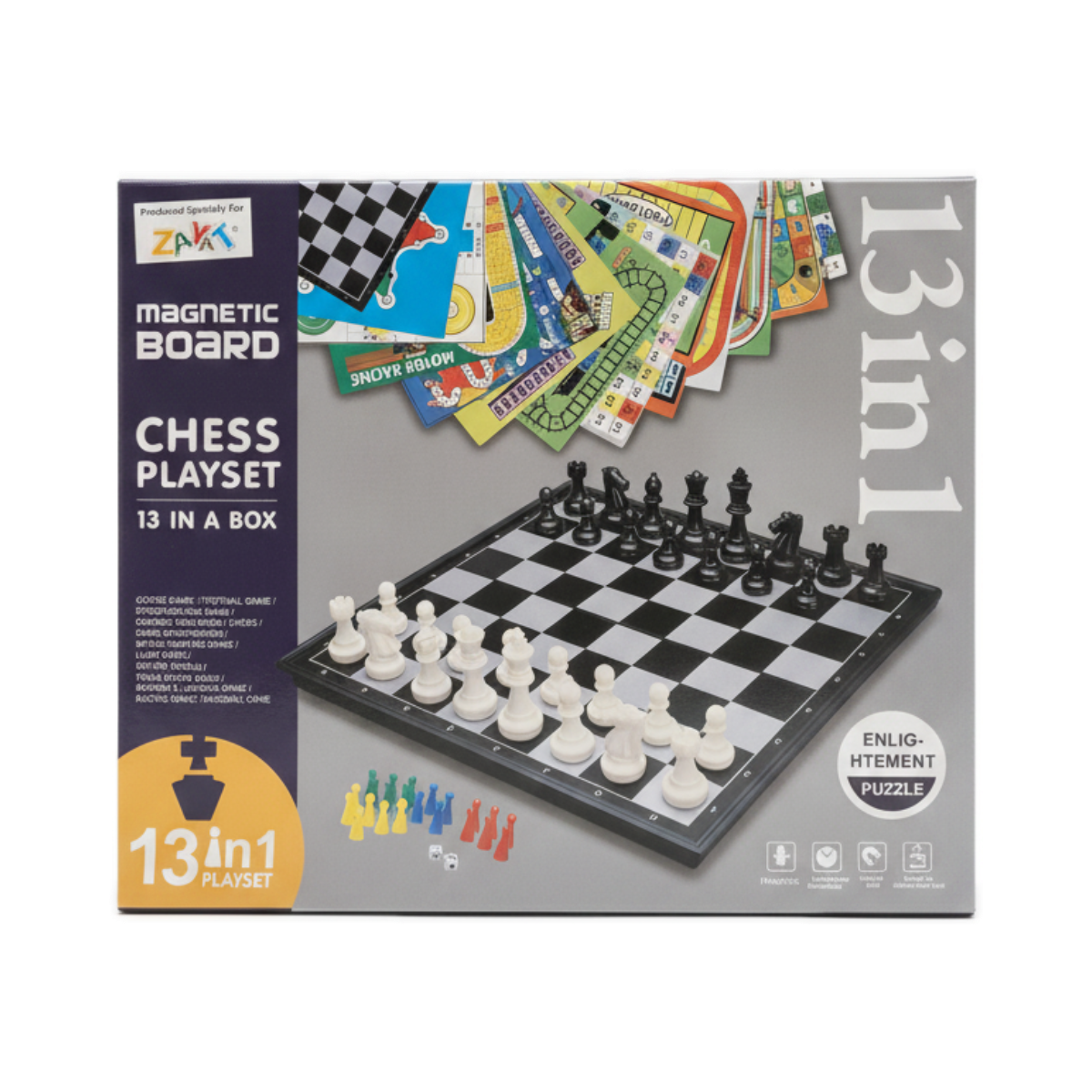 Magnetic Board Chess Playset 13 in 1