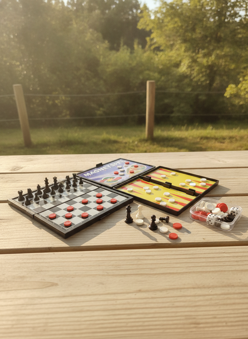 Magnetspel 3-in-1 Magnetic Games (Backgammon, Checkers, Chess)