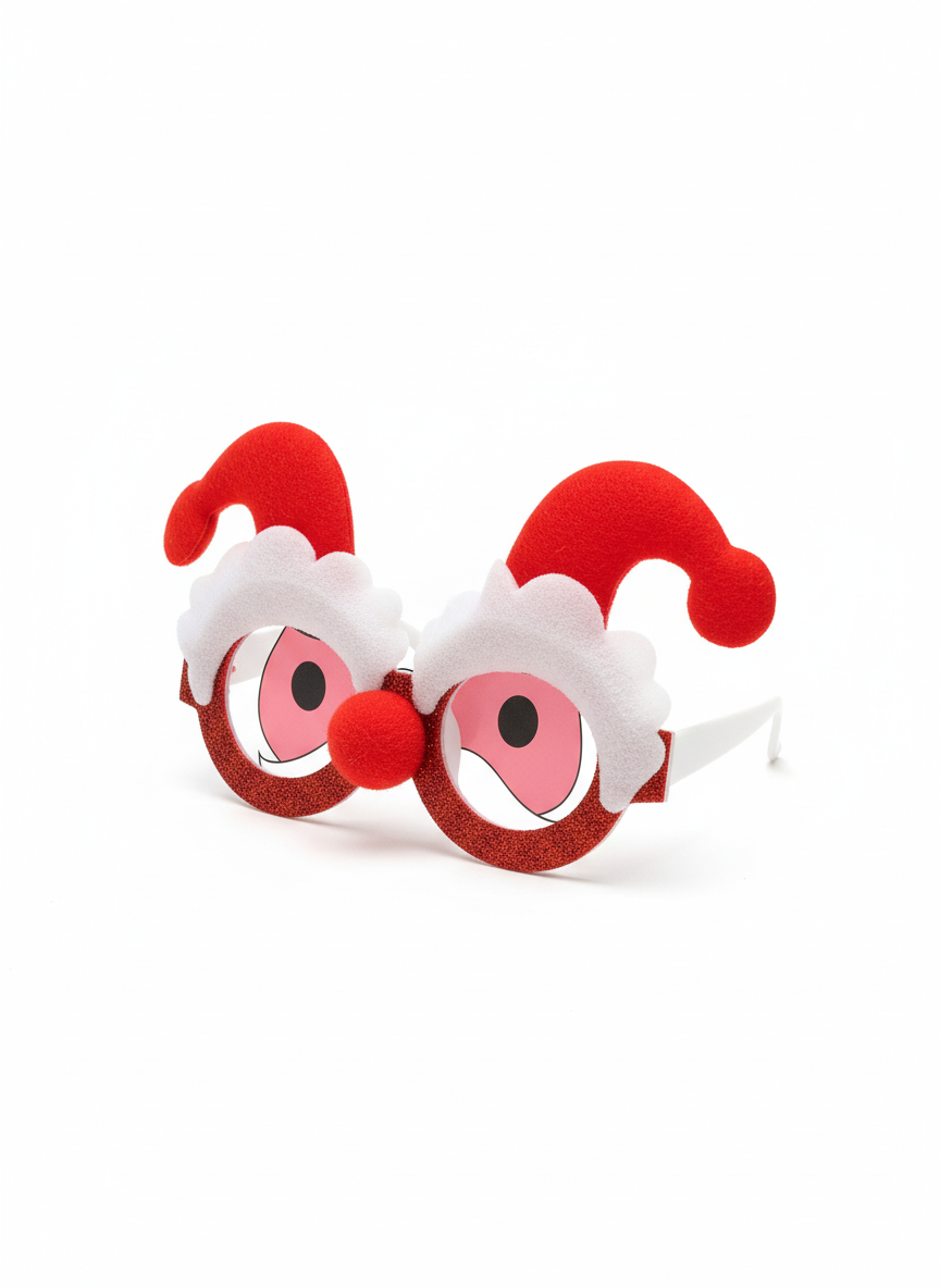 Merry Christmas Santa Face Novelty Glasses