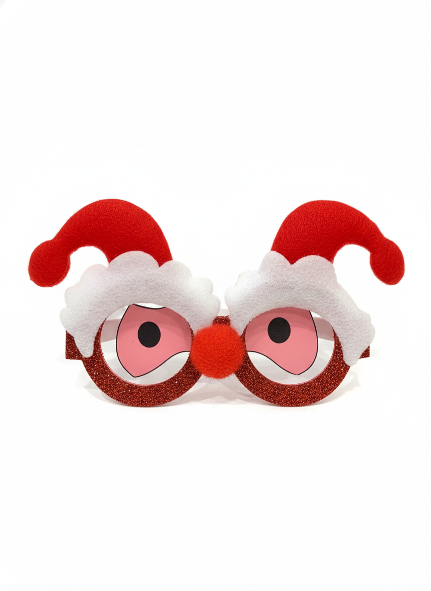 Merry Christmas Santa Face Novelty Glasses