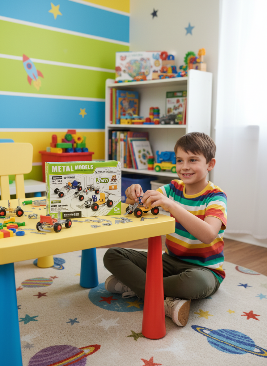 Metal Models 3-in-1 Construction Building Vehicle Model Toys No. 862